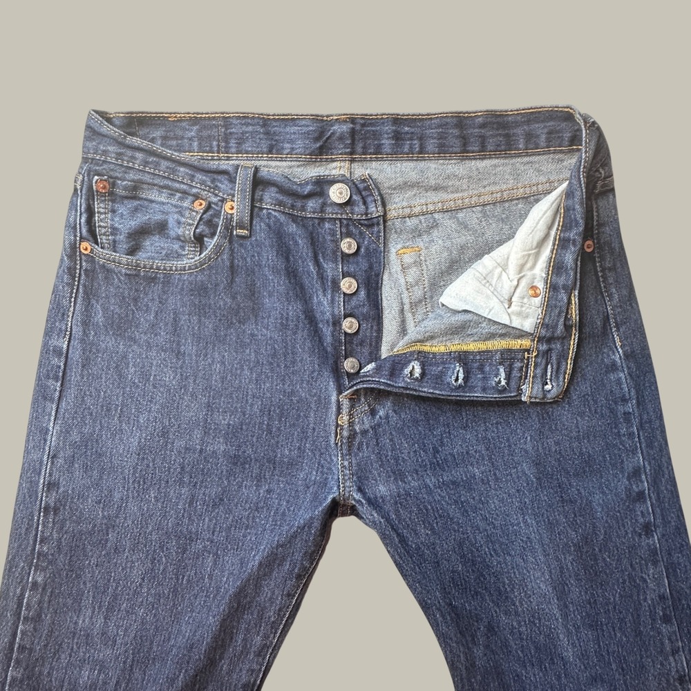 Levi's 501 Jeans Mens 32x30 (32x28) Original Blue Straight Leg Button Fly Demin